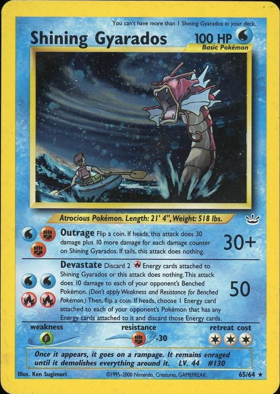 2001 Neo Revelation #65 Shining Gyarados